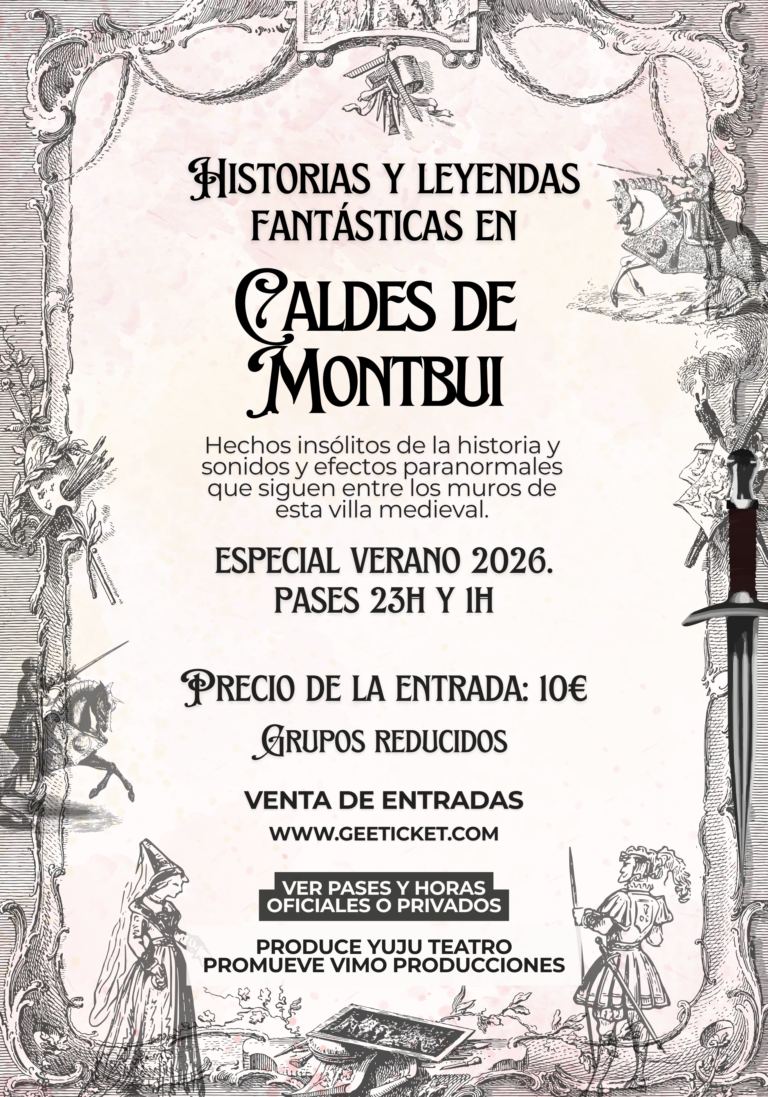 Cartel de Historias y Leyendas Fantásticas en Caldes de Montbui.