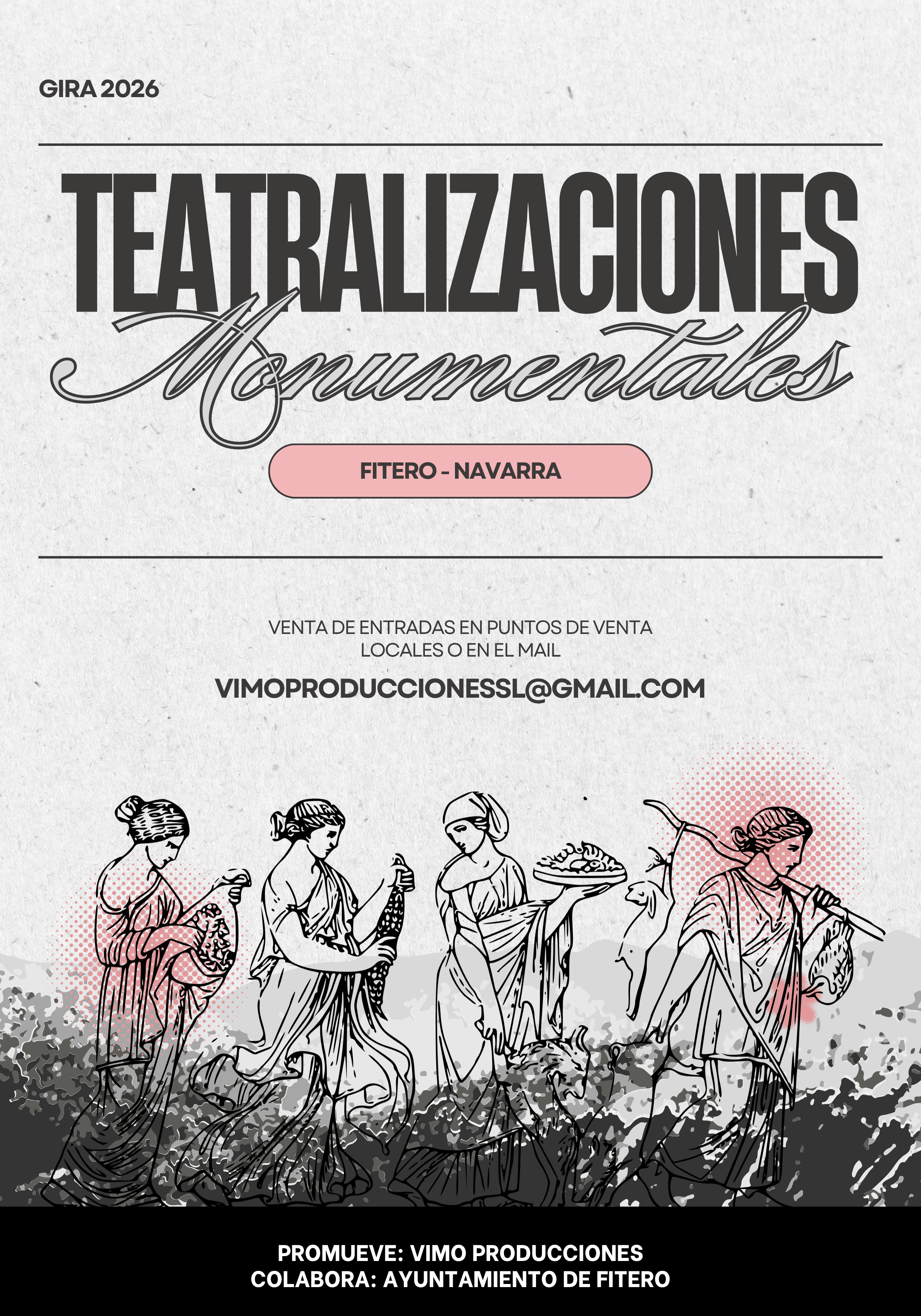 Cartel de Teatralizaciones Monumentales en Fitero, Navarra.