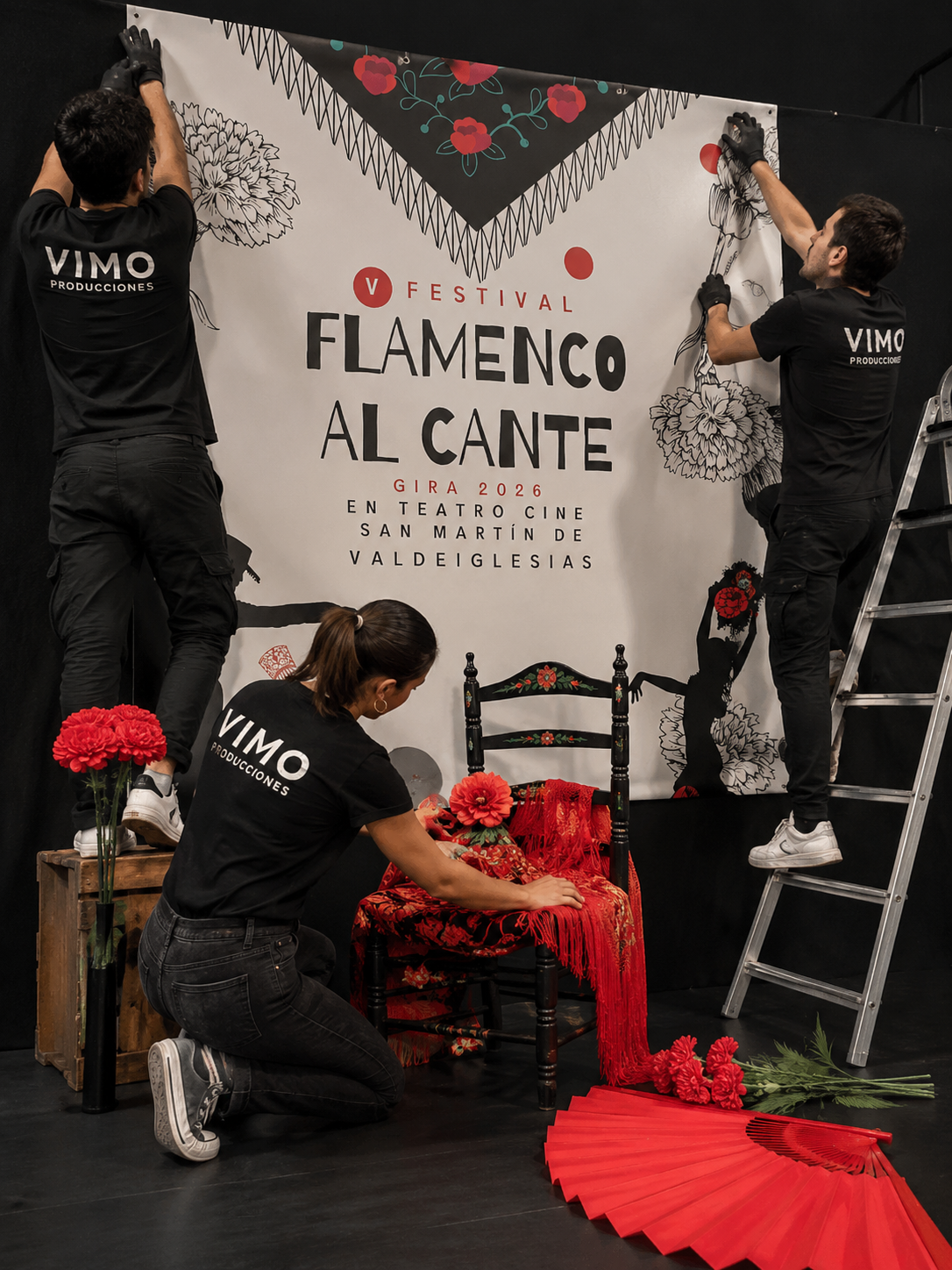 El equipo de VIMO Producciones detrás de sus espectáculos.